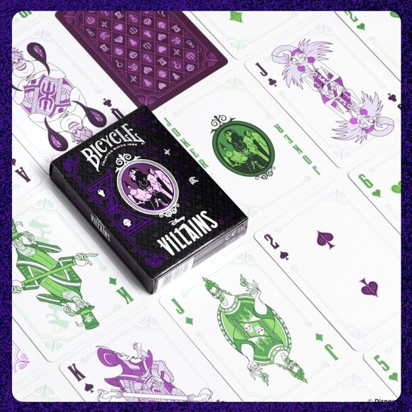 Bicycle x Disney Villains Purple Edition NIB - Picture 5 of 8